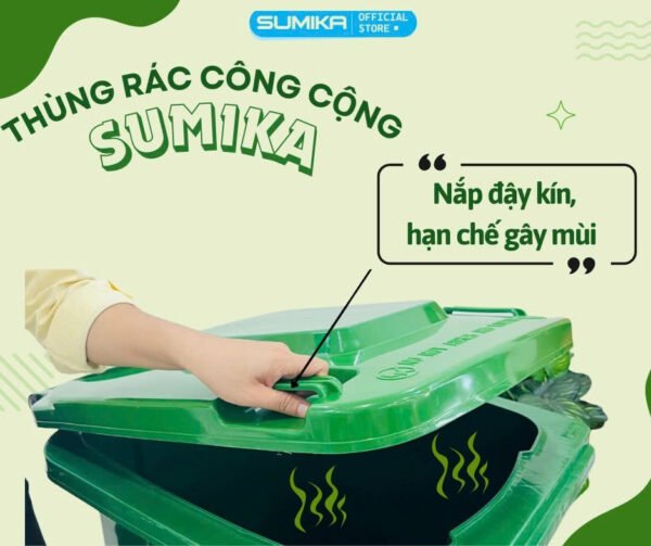 Thùng rác nhựa công nghiệp SUMIKA B240 là một giải pháp hoàn hảo cho những không gian cần xử lý lượng rác thải lớn. Với thiết kế bền bỉ, dung tích siêu lớn và tính năng tiện lợi, sản phẩm này sẽ giúp bạn giữ cho môi trường xung quanh luôn sạch sẽ và gọn gàng.