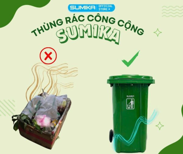 Thùng rác nhựa công nghiệp SUMIKA B240 là một giải pháp hoàn hảo cho những không gian cần xử lý lượng rác thải lớn. Với thiết kế bền bỉ, dung tích siêu lớn và tính năng tiện lợi, sản phẩm này sẽ giúp bạn giữ cho môi trường xung quanh luôn sạch sẽ và gọn gàng.