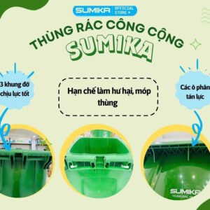 Thùng rác nhựa công nghiệp SUMIKA B240 là một giải pháp hoàn hảo cho những không gian cần xử lý lượng rác thải lớn. Với thiết kế bền bỉ, dung tích siêu lớn và tính năng tiện lợi, sản phẩm này sẽ giúp bạn giữ cho môi trường xung quanh luôn sạch sẽ và gọn gàng.