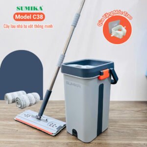 Bộ cây lau nhà SUMIKA C38 là một sản phẩm hữu ích và tiện dụng giúp bạn làm sạch sàn nhà một cách nhanh chóng và hiệu quả. Với thiết kế thông minh và chất liệu cao cấp, sản phẩm này chắc chắn sẽ làm hài lòng bạn.