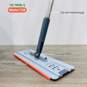 Bộ cây lau nhà SUMIKA C38 là một sản phẩm hữu ích và tiện dụng giúp bạn làm sạch sàn nhà một cách nhanh chóng và hiệu quả. Với thiết kế thông minh và chất liệu cao cấp, sản phẩm này chắc chắn sẽ làm hài lòng bạn.