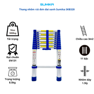 Trong cuộc sống hiện đại, việc sở hữu một chiếc thang rút nhôm chất lượng cao như Sumika SKB320 là điều vô cùng cần thiết. Với thiết kế thông minh, độ bền cao và tính năng an toàn vượt trội, thang rút nhôm Sumika SKB320 đã trở thành lựa chọn hàng đầu của nhiều gia đình và doanh nghiệp. Hãy cùng khám phá chi tiết về sản phẩm này và lý do tại sao nó lại được ưa chuộng đến vậy.