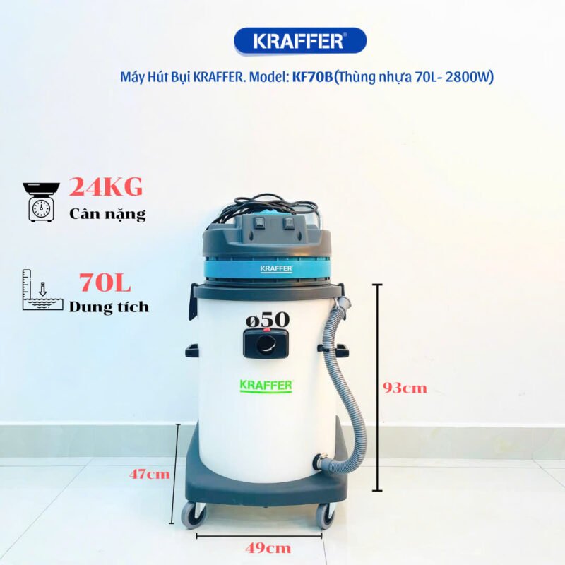 Máy hút bụi công nghiệp Kraffer KF70B