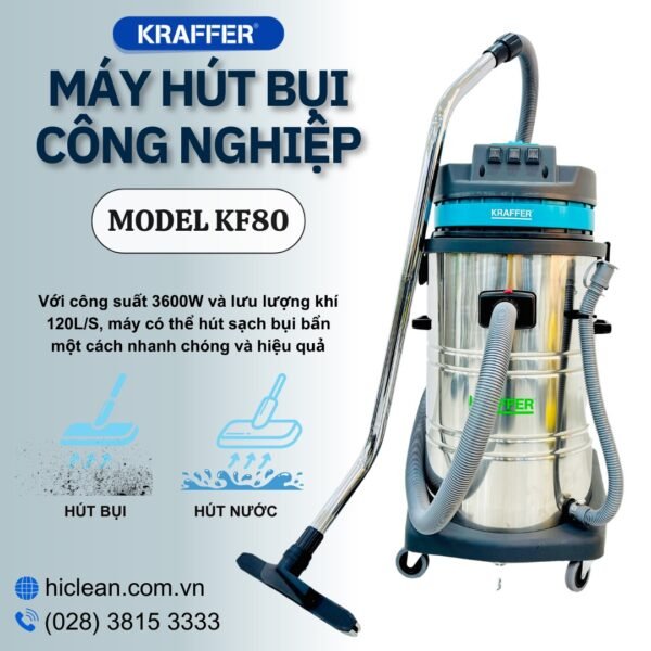 Máy hút bụi công nghiệp Kraffer KF80