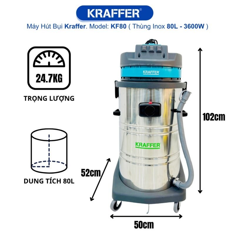 Máy hút bụi công nghiệp Kraffer KF80