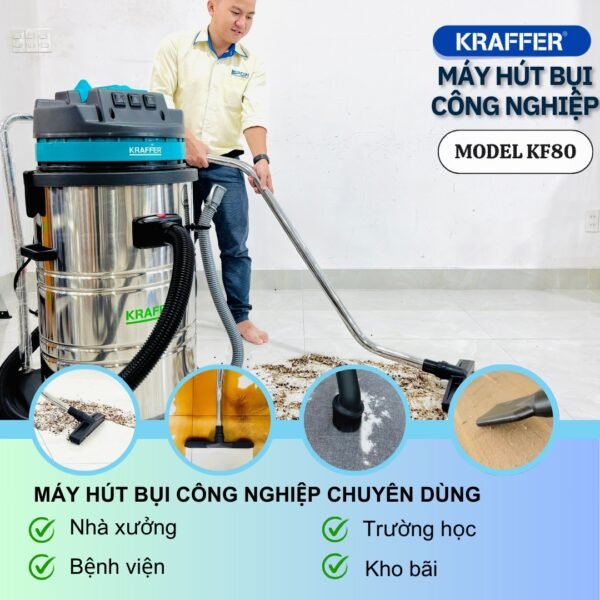 Máy hút bụi công nghiệp Kraffer KF80