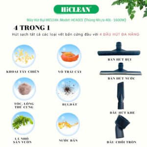 Máy hút bụi công nghiệp Hiclean HC40CE