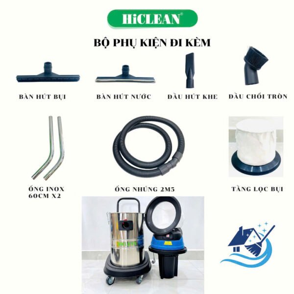 Máy hút bụi công nghiệp Hiclean HC40CE