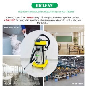 Máy hút bụi nhà xưởng HiClean HC903 - 3 motor 3800W