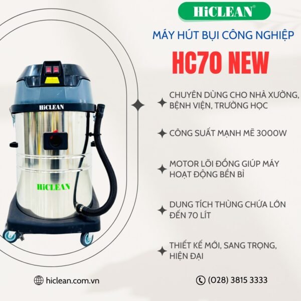 Máy hút bụi công nghiệp Hiclean HC70 New