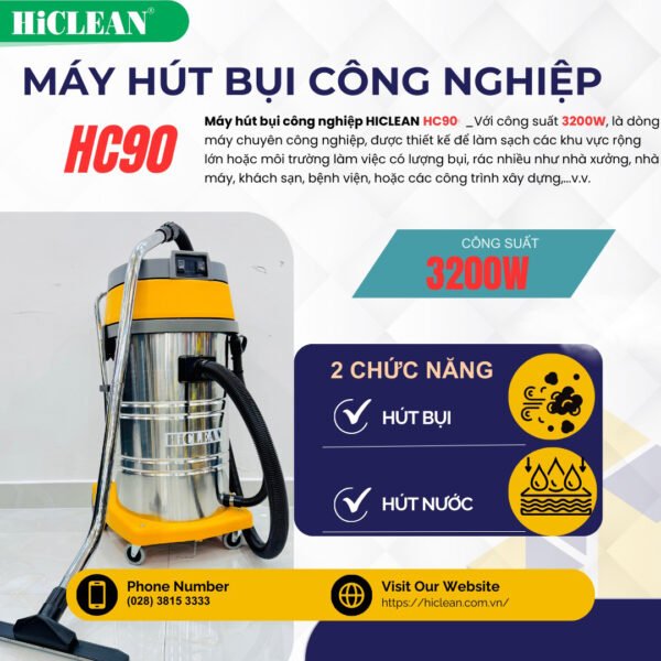 Máy hút bụi công nghiệp HiClean HC90