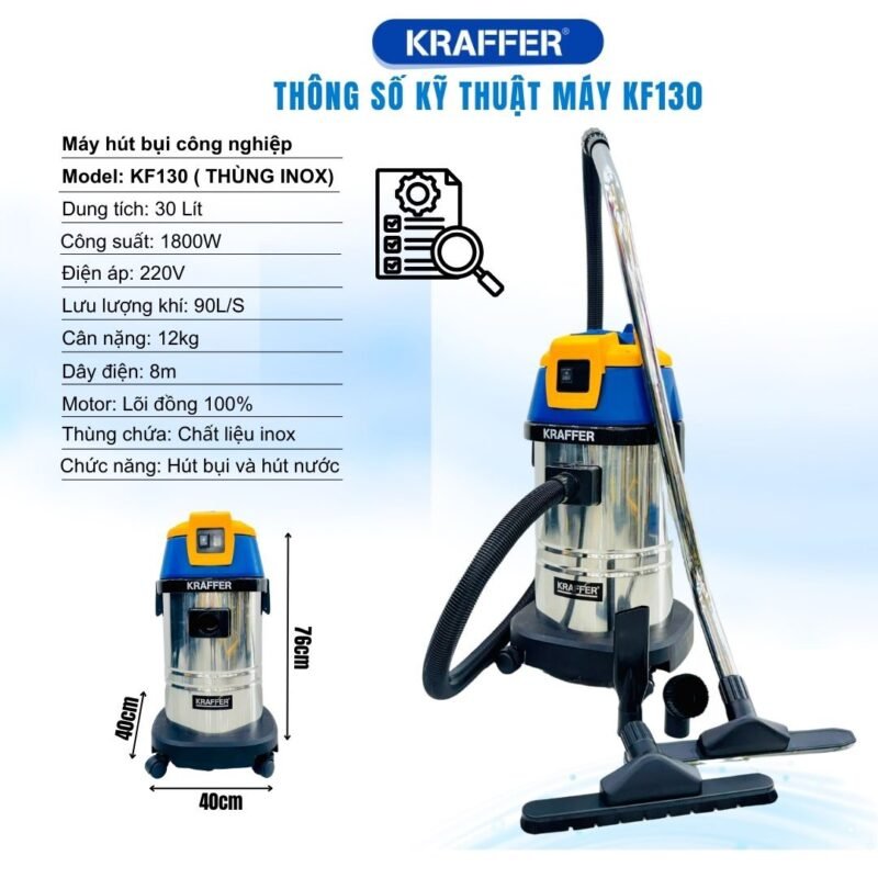 Máy hút bụi giá rẻ Kraffer KF130