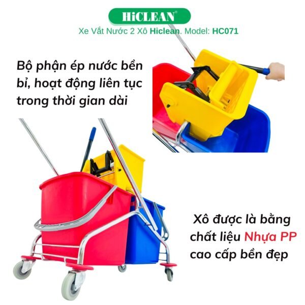 Xe vắt nước 2 xô HiClean HC 071