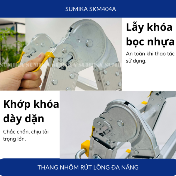 Thang nhôm chữ A rút lồng SUMIKA SKM404A