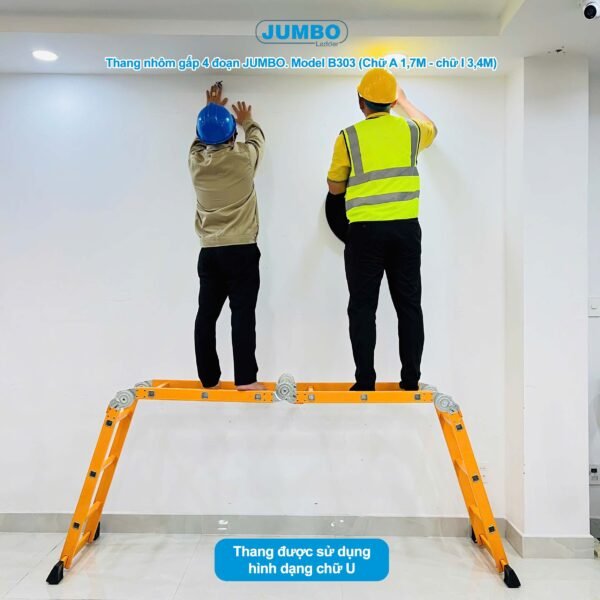 Thang Nhôm Gấp 4 Đoạn JUMBO B303 - Ảnh 8