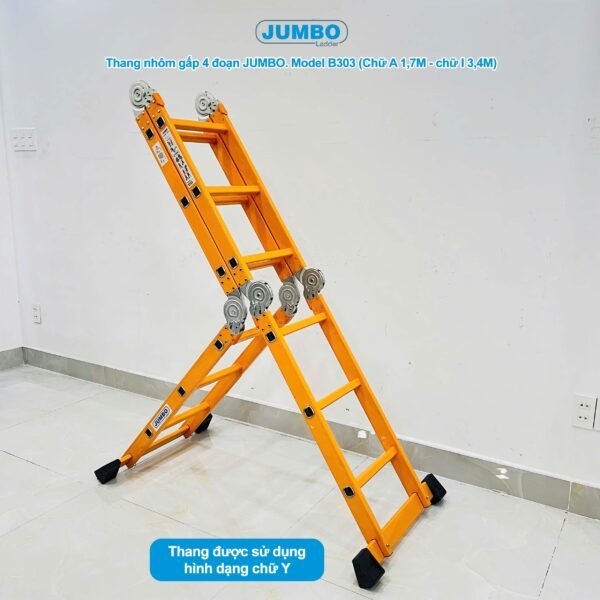 Thang Nhôm Gấp 4 Đoạn JUMBO B303 - Ảnh 7