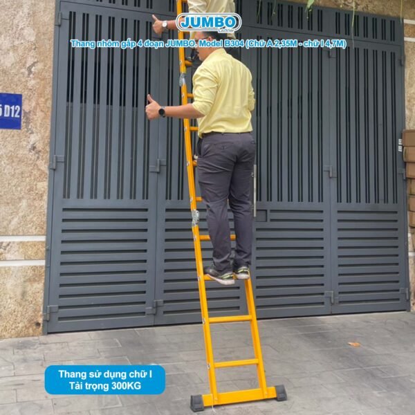 Thang Nhôm Gấp 4 Đoạn JUMBO B304 - Ảnh 4