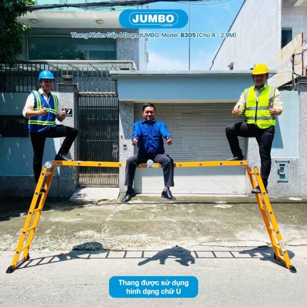 Thang Nhôm Gấp 4 Đoạn JUMBO B305 - Ảnh 5